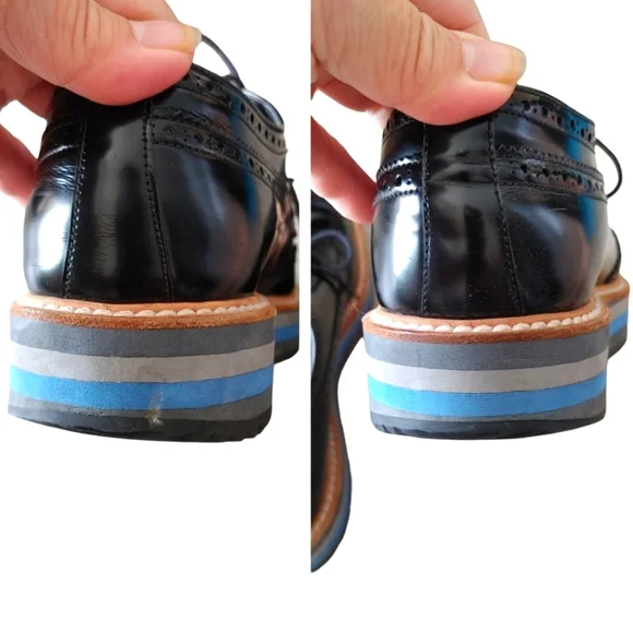 Prada Black Classic Leather Lace Up Laced Formal Shoes Derby - Picture 12 of 16